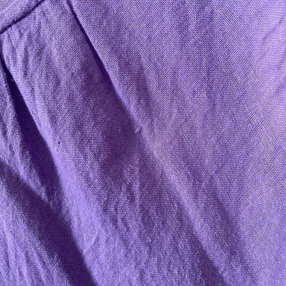 Flax Relaxed Fit Lavender Purple Linen and Cotton Blend Tank Top - Picture 10 of 11